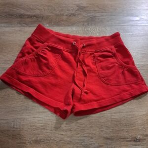 Feathers Women's Red Casual Shorts